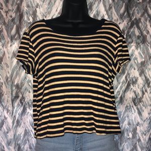 Yellow and Blue Striped Shirt